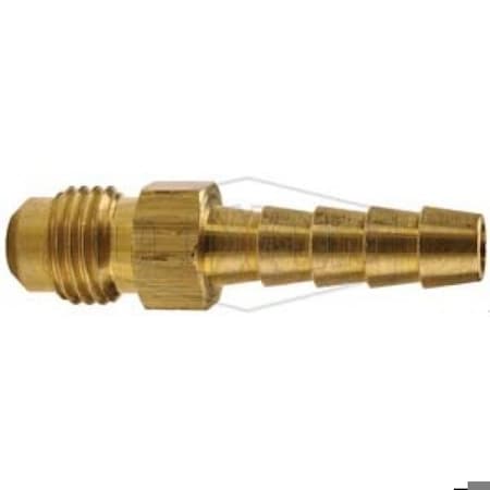 Dixon Hose Barb, 1/2-20 x 5/16 in, 45Deg Male SAE UNF x Hose Barb, Brass, Domestic 1420508C